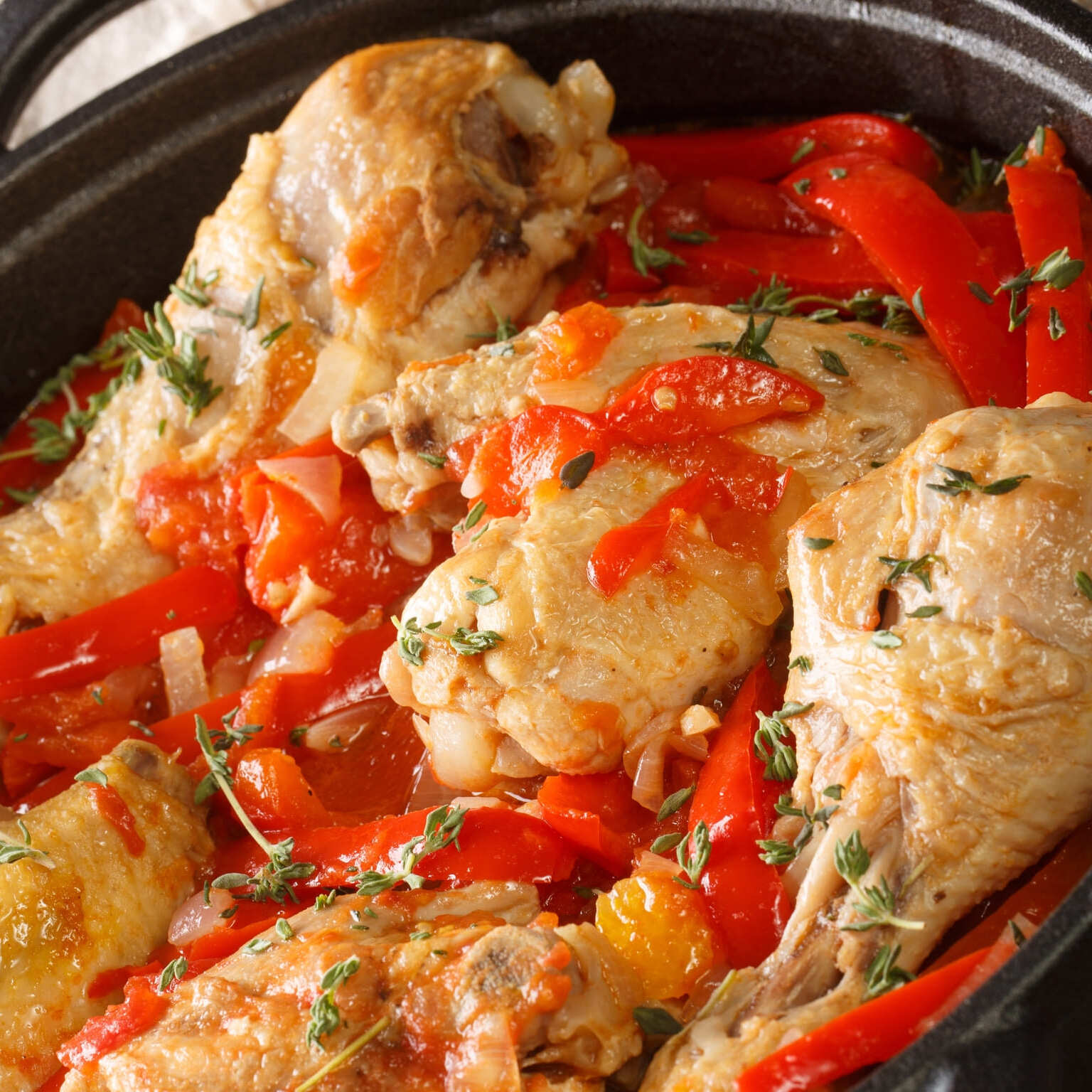 Poulet Basquaise Mittagstisch zum Mitnehmen in Bockenheim- bei Käseladen Leipziger (K34)